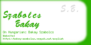 szabolcs bakay business card